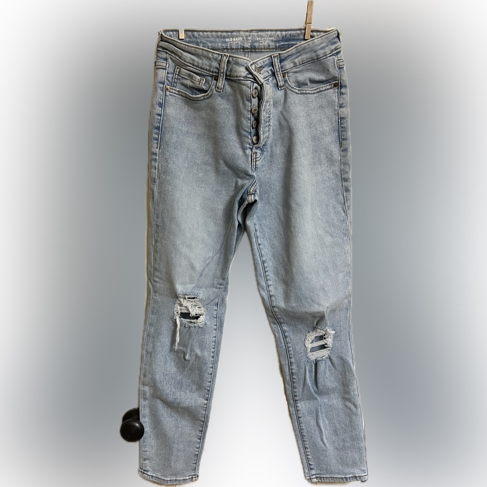 Old Navy OG straight high-rise jeans with secret, smooth pockets size 10 long